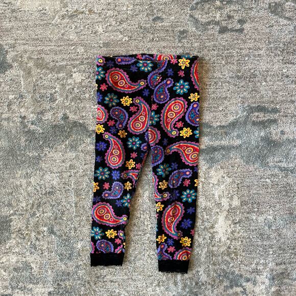 Vintage Oobee Doobee Black Paisley Floral Leggings 24 Months USA - Picture 9 of 9